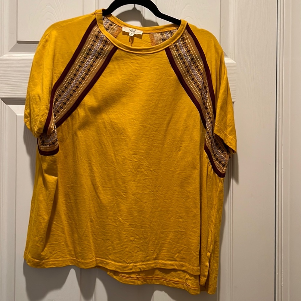 Mustard colored women’s boutique top